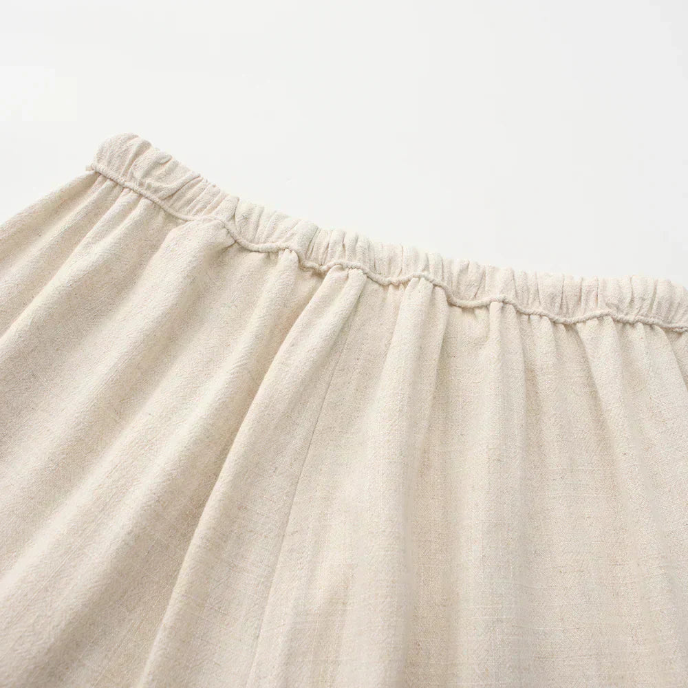 Heren Linnen Zomerbroek met Elastische Taille en Trekkoord