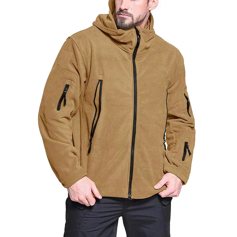 Heren Outdoor Fleece Jas met Capuchon en Ritssluiting