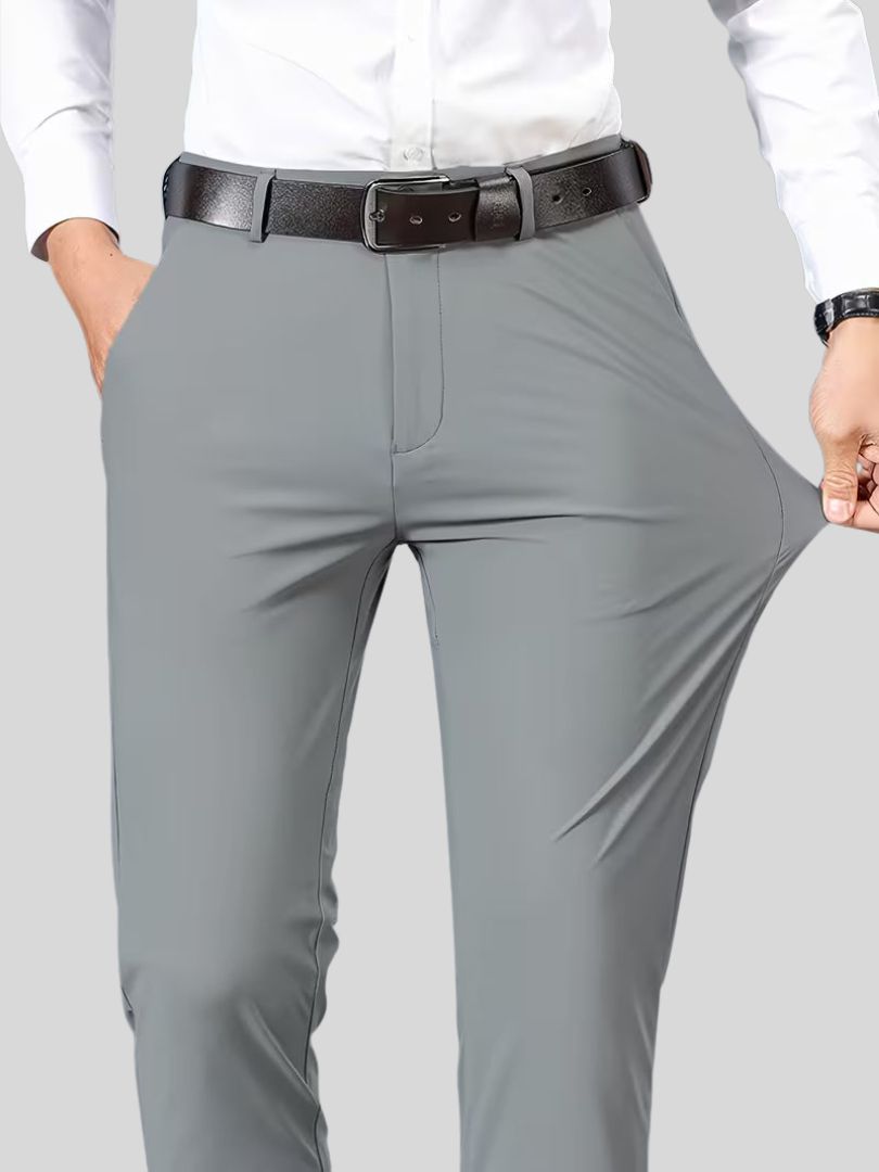 Heren Pantalon met Stretch en Slim Fit