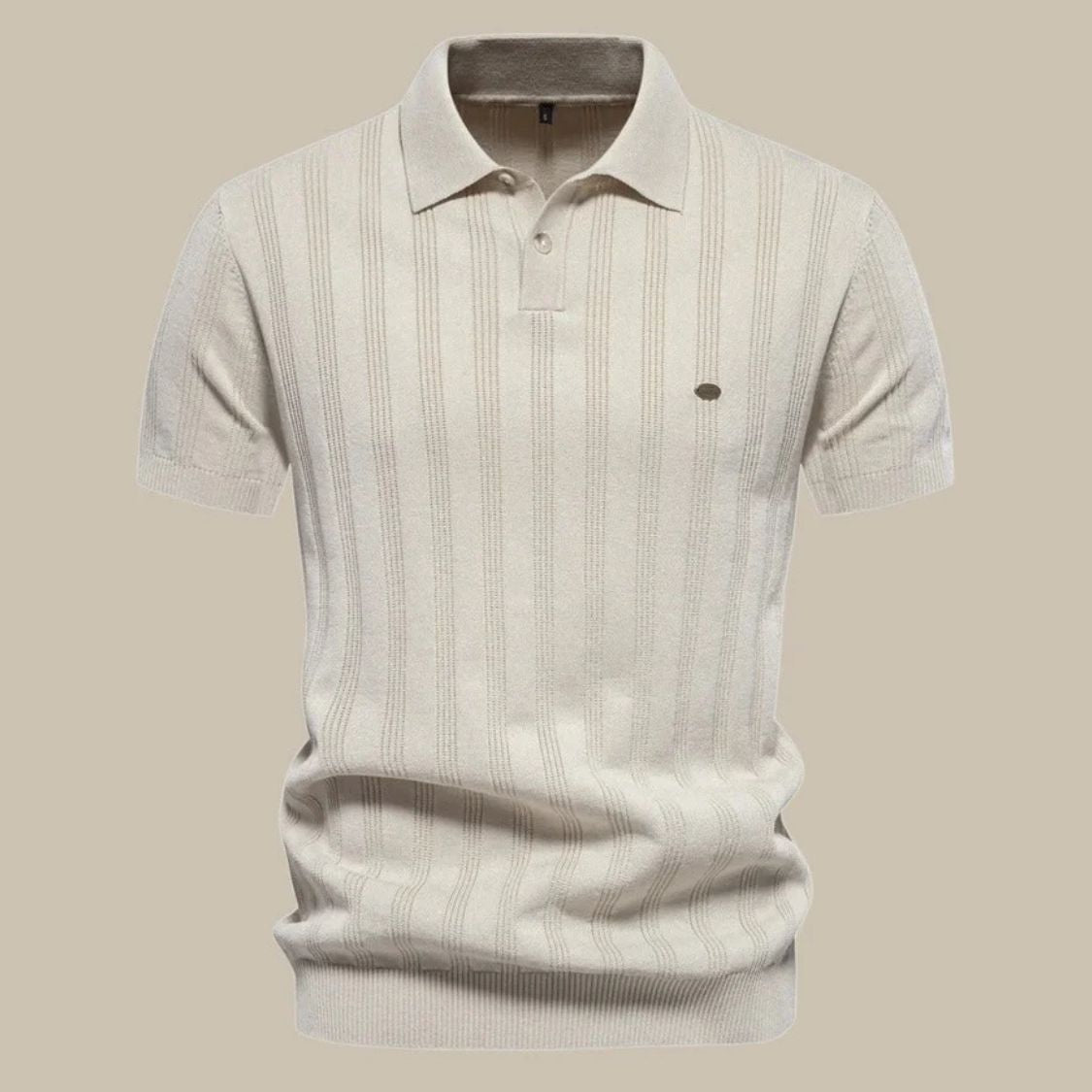 Heren Polo met Gestreept Patroon en Korte Mouwen