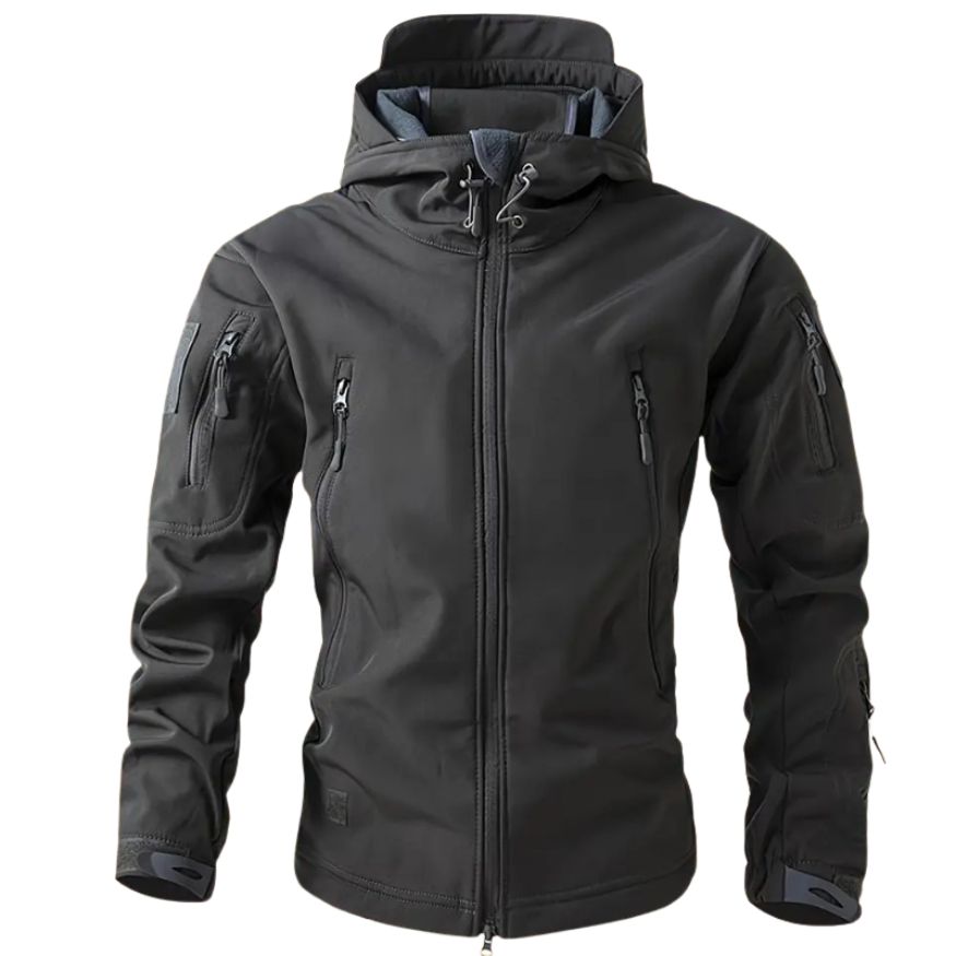 Heren Softshell Jas met Capuchon en Meerdere Ritszakken