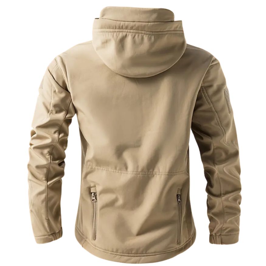 Heren Softshell Jas met Capuchon en Meerdere Ritszakken