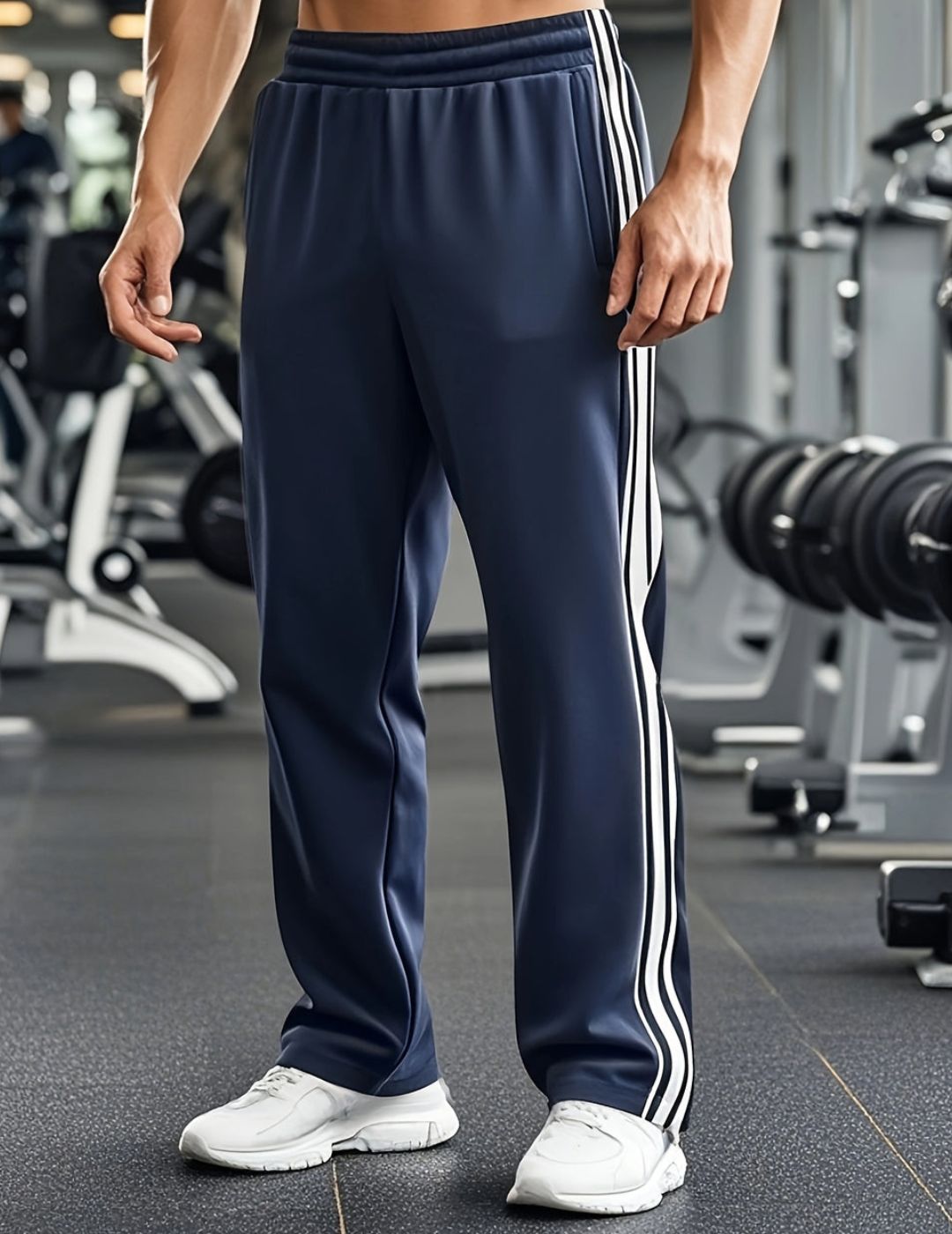 Heren Sportbroek met Elastische Taille en Zakken