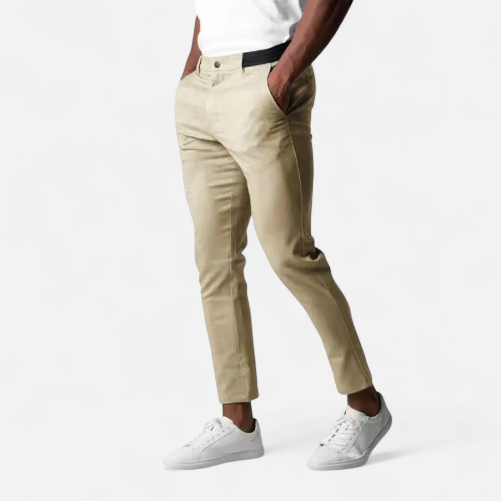Heren Stretchbroek met Elastische Tailleband
