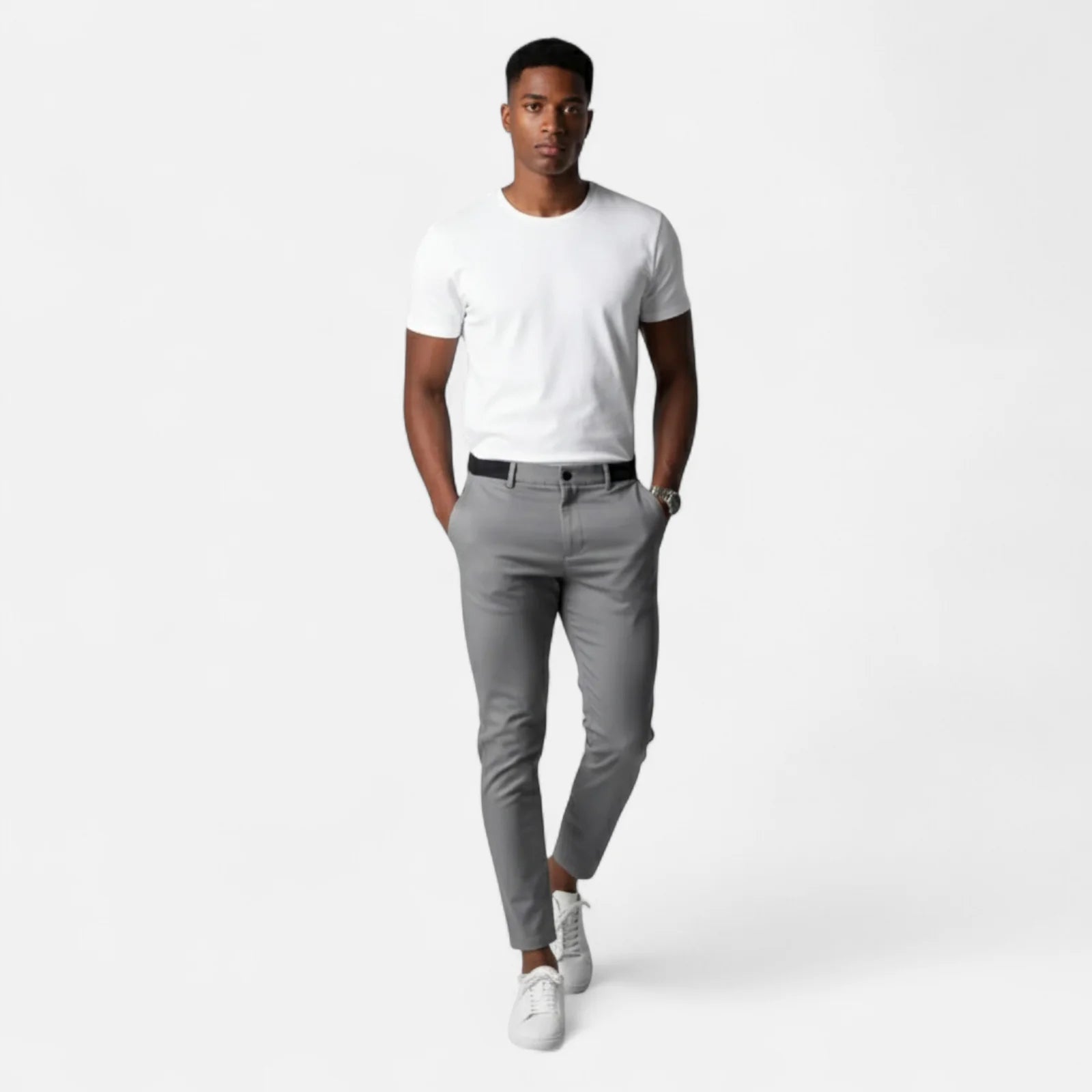 Heren Stretchbroek met Elastische Tailleband