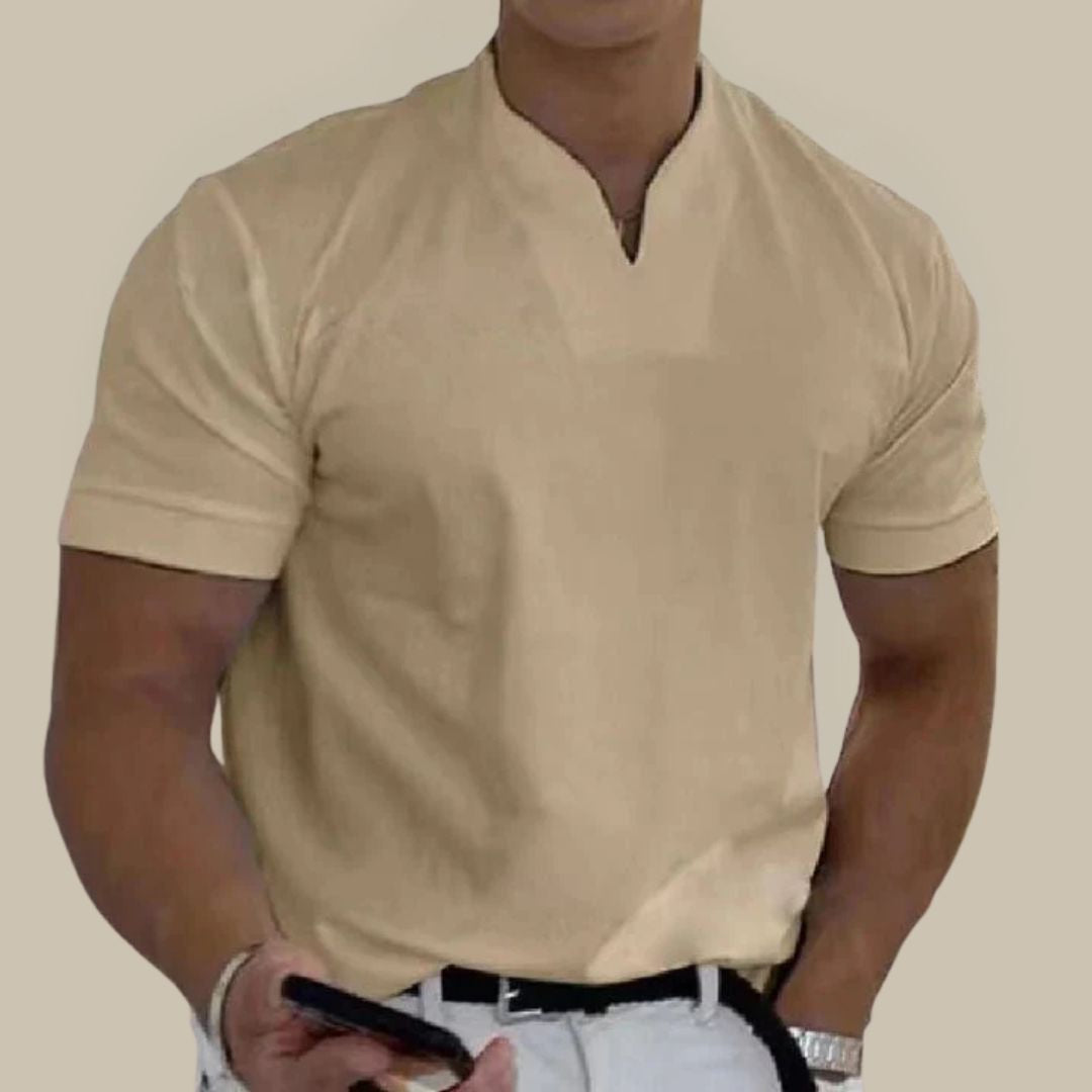Heren T-shirt met Slim Fit en V-hals
