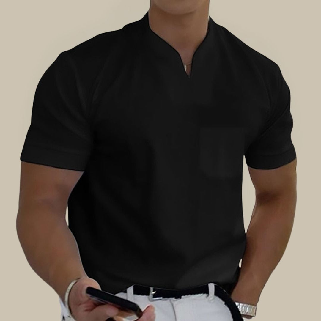 Heren T-shirt met Slim Fit en V-hals