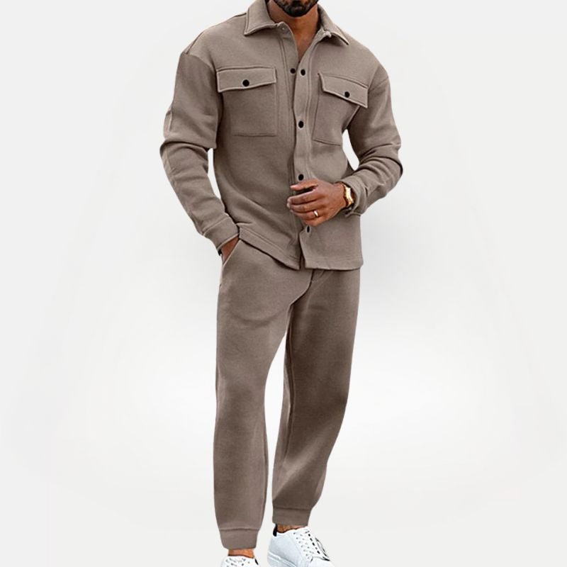 Heren Tweedelige Set met Overshirt en Broek