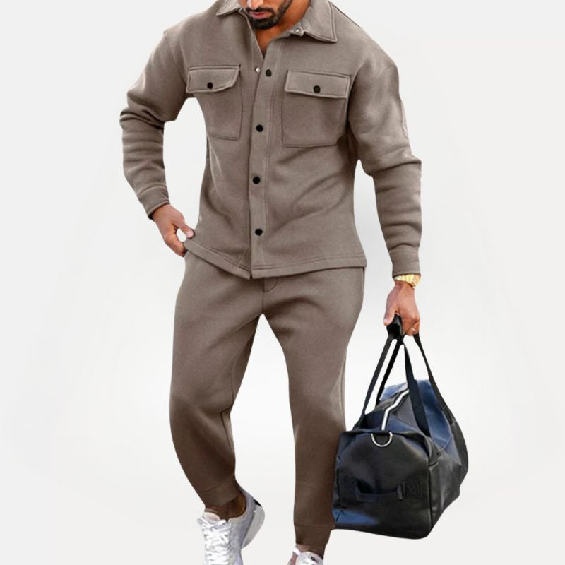 Heren Tweedelige Set met Overshirt en Broek