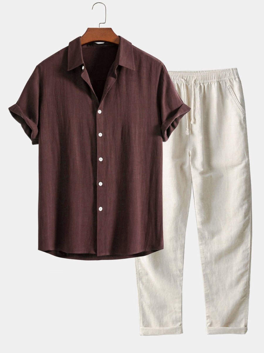 Heren Tweedelige Zomerset met Overhemd en Broek