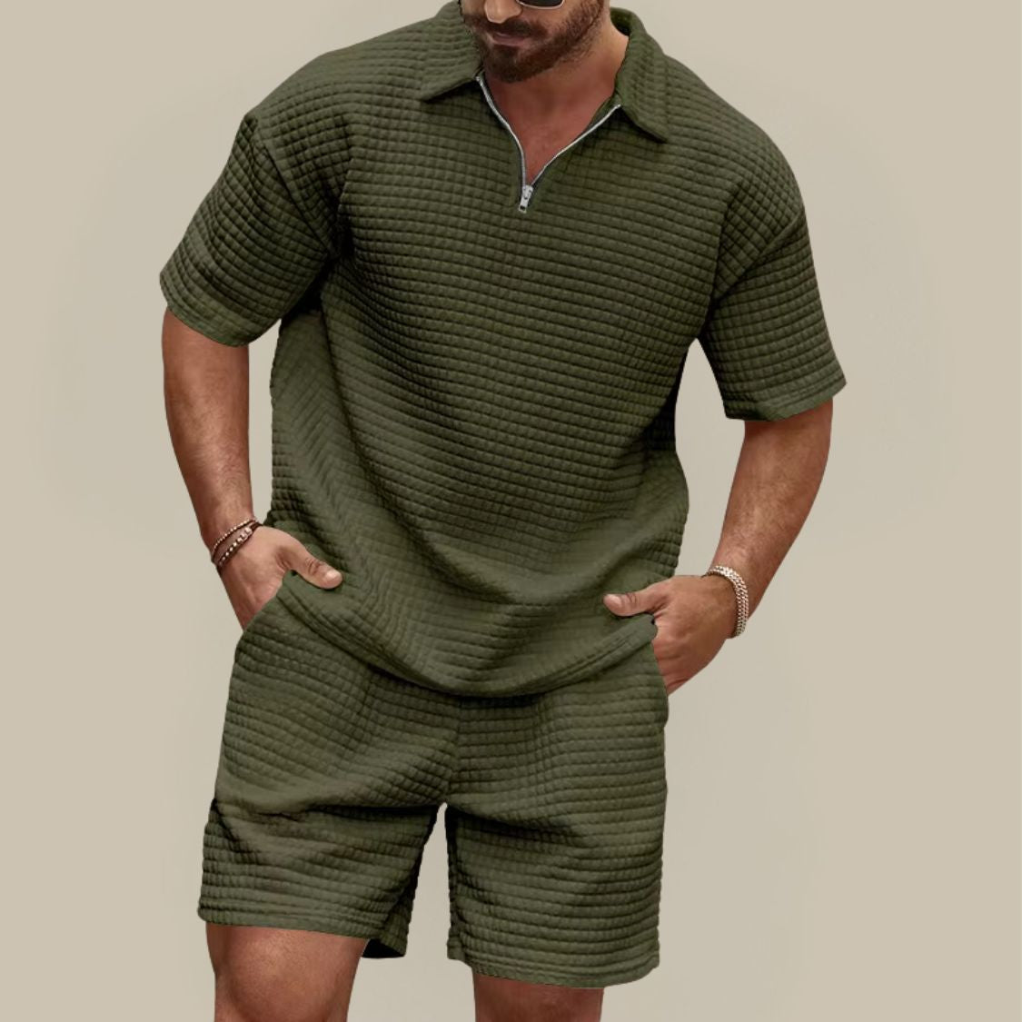 Heren Tweedelige Zomerset met Polo en Short