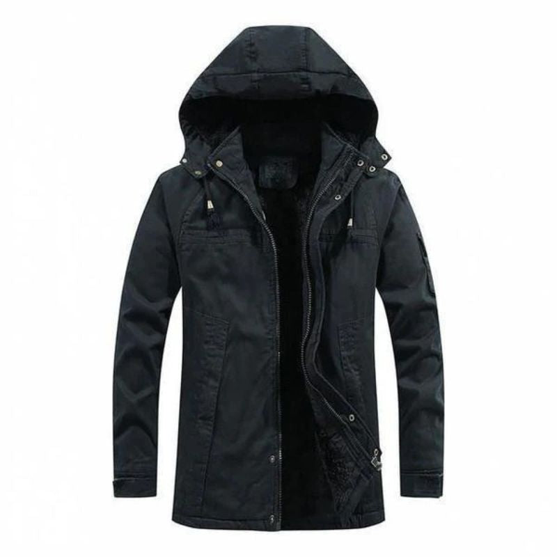 Heren Winterjas met Fleecevoering, Capuchon en Zakken