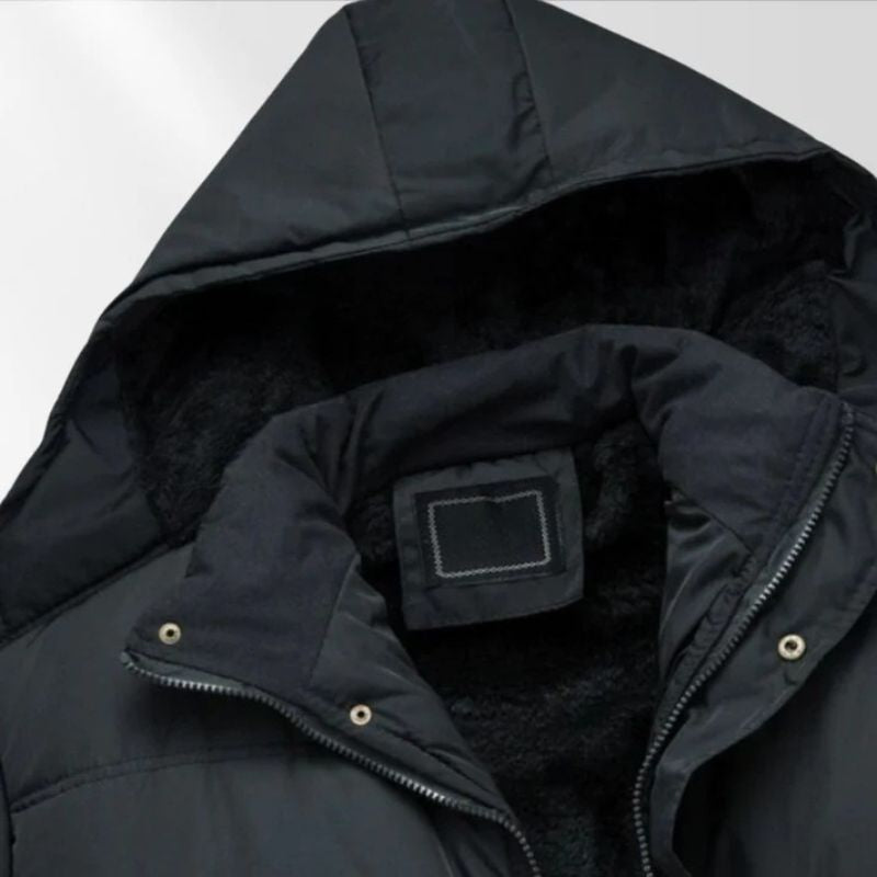 Heren Winterjas met Fleecevoering en Capuchon