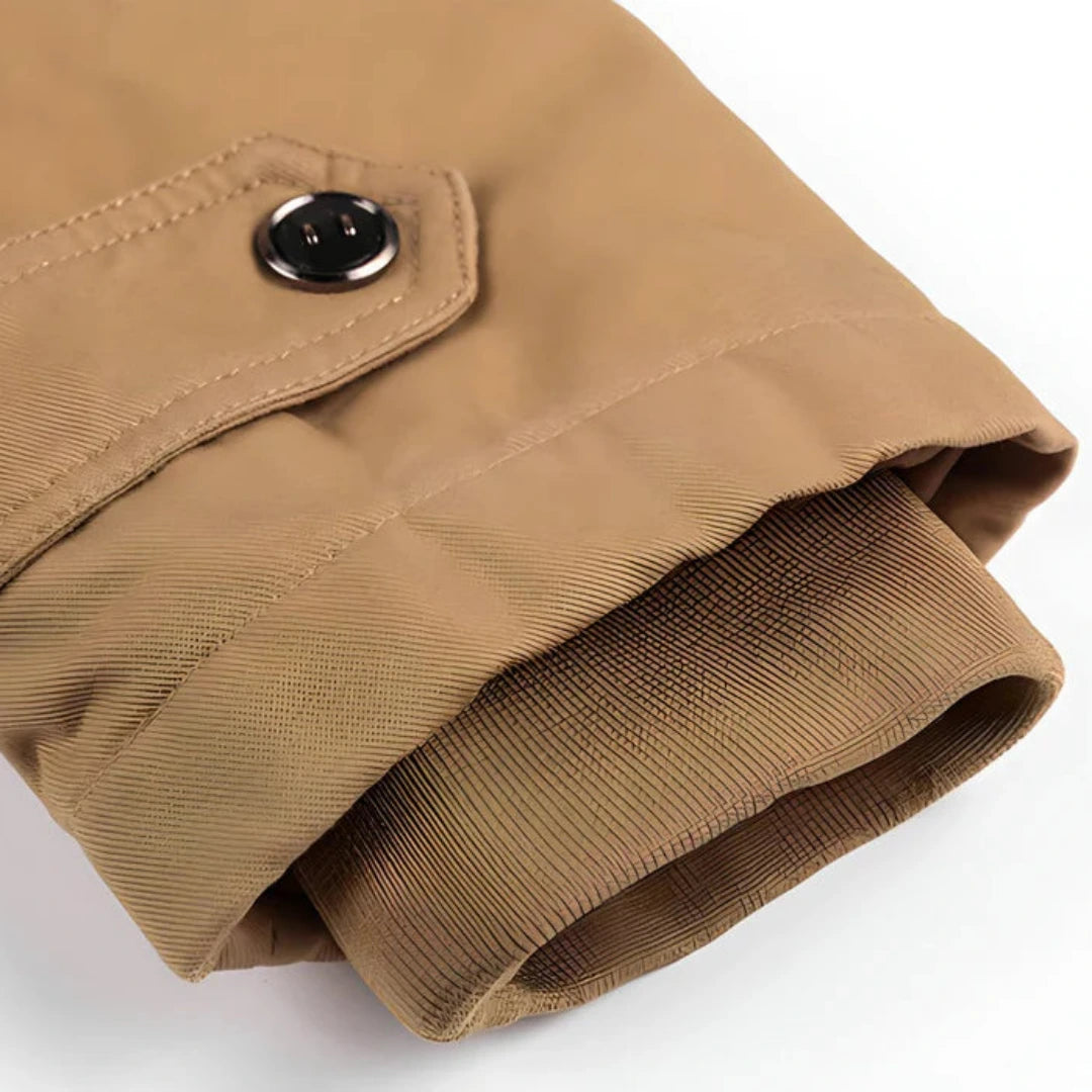 Heren Winterjas met Verstelbare Taille en Gevoerde Binnenkant