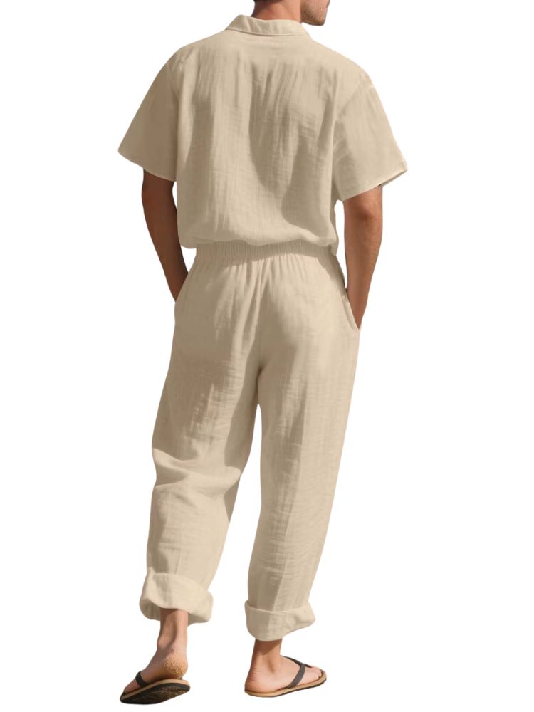 Heren Zomerset met V-hals Shirt en Broek