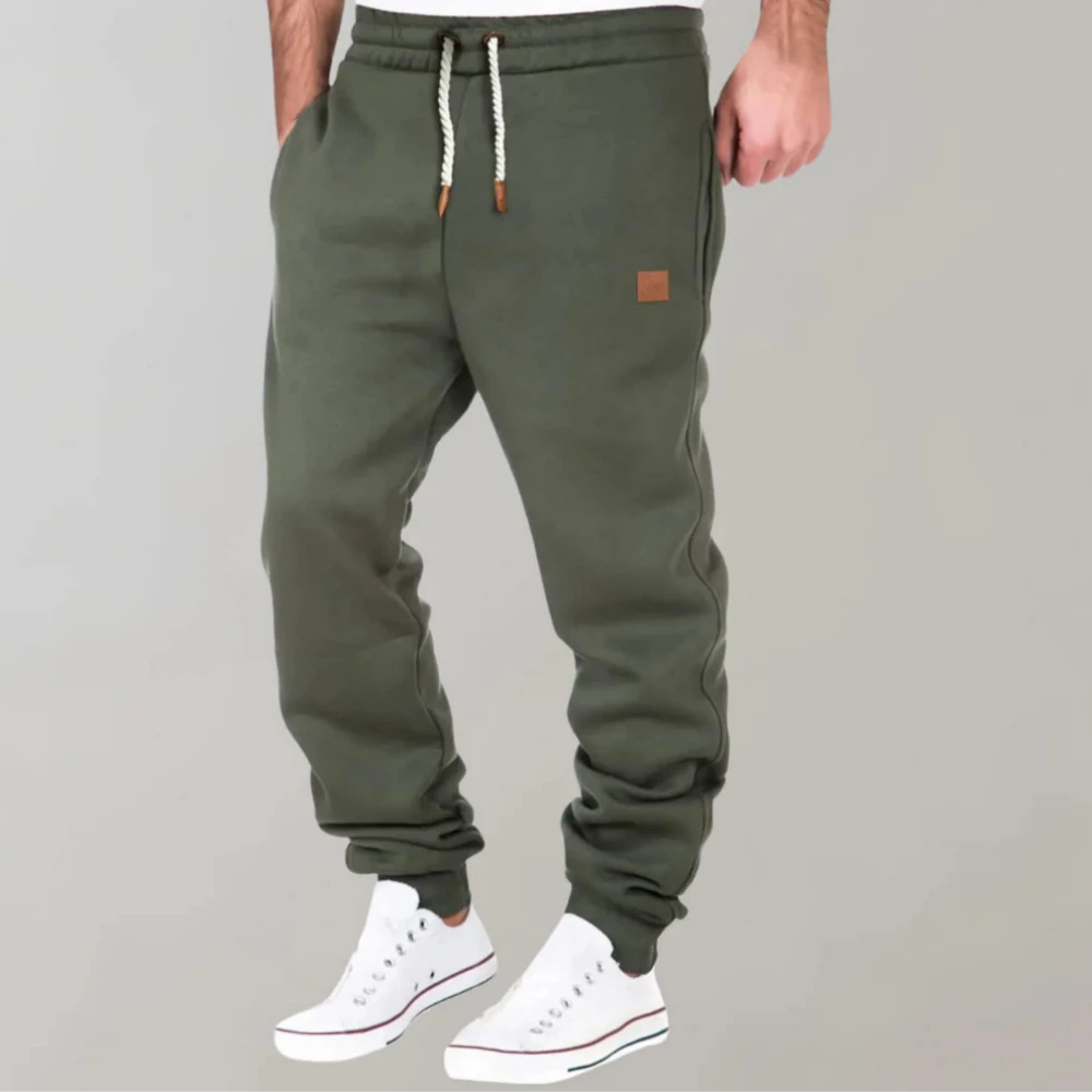 Heren joggingbroek met elastische taille en boorden