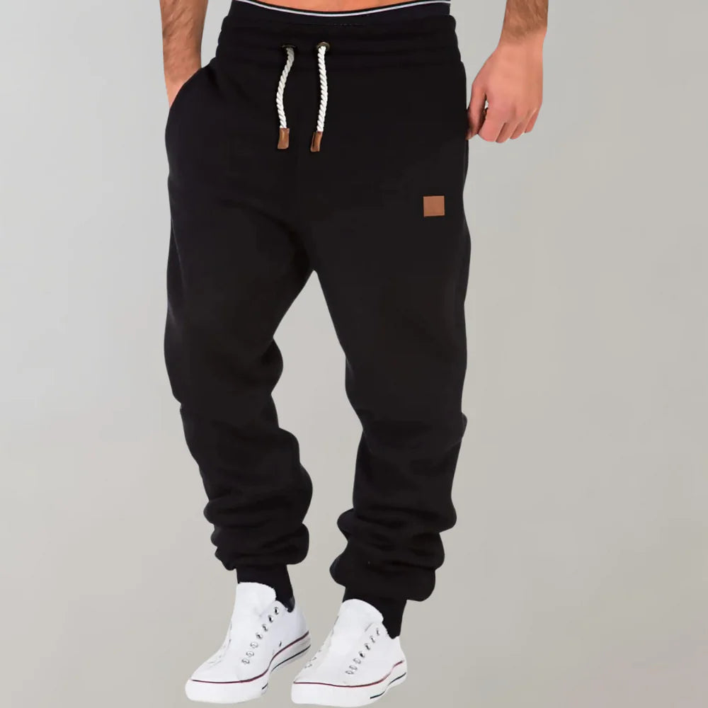 Heren joggingbroek met elastische taille en boorden