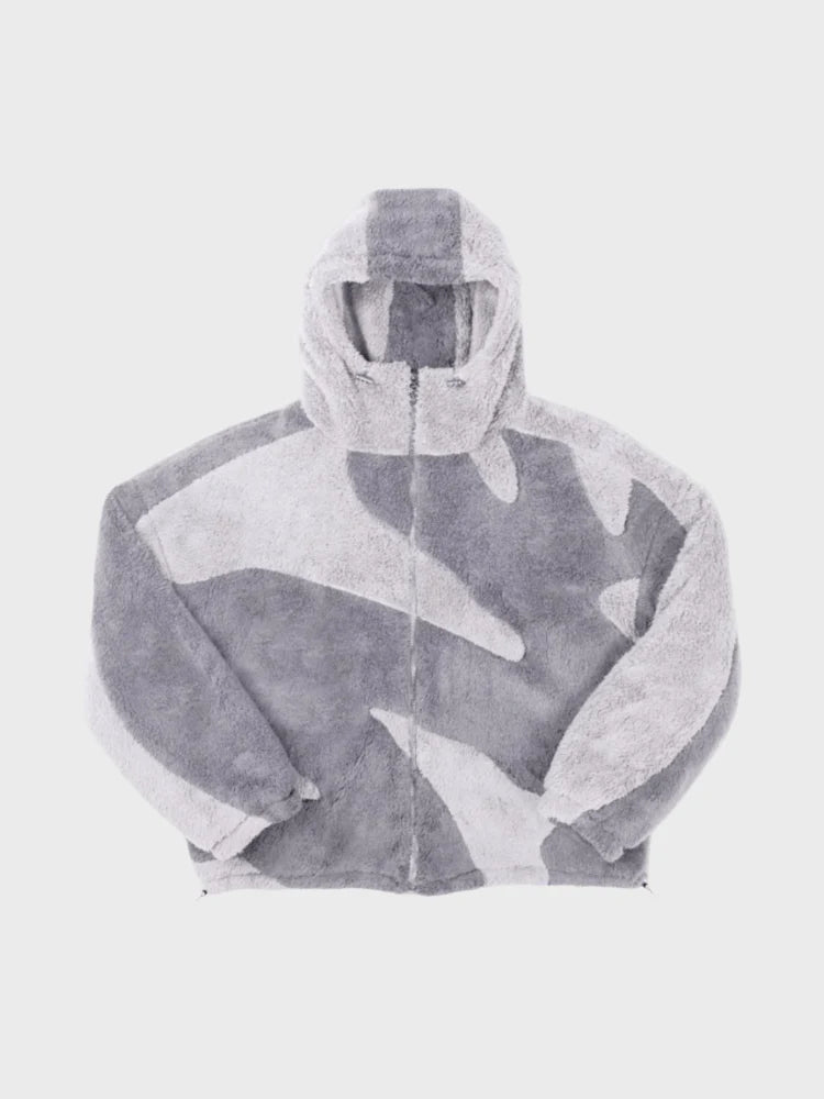 Jas met Capuchon en Tweekleurig Ontwerp voor Heren