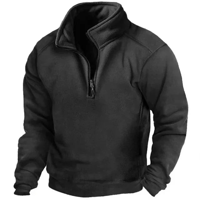 Outdoor trui met halve rits voor heren
