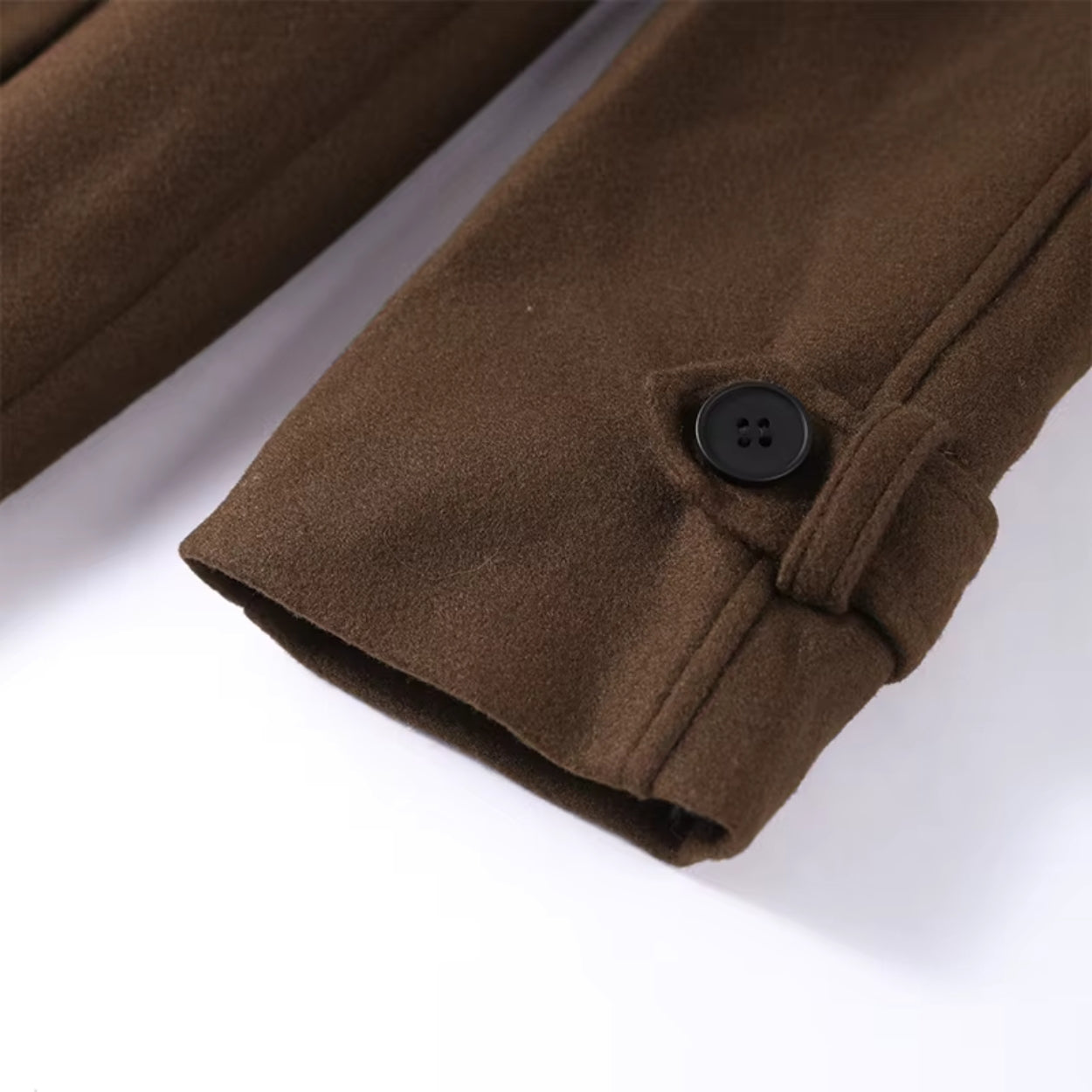 Oversized manteljas van wolmix met riem en knoopsluiting voor dames