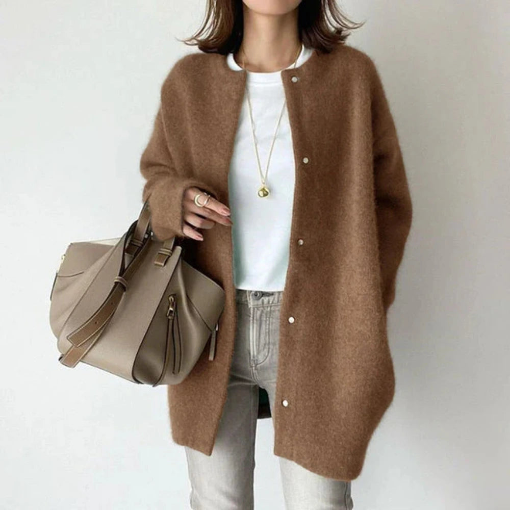 Oversized vest met drukknopen voor dames