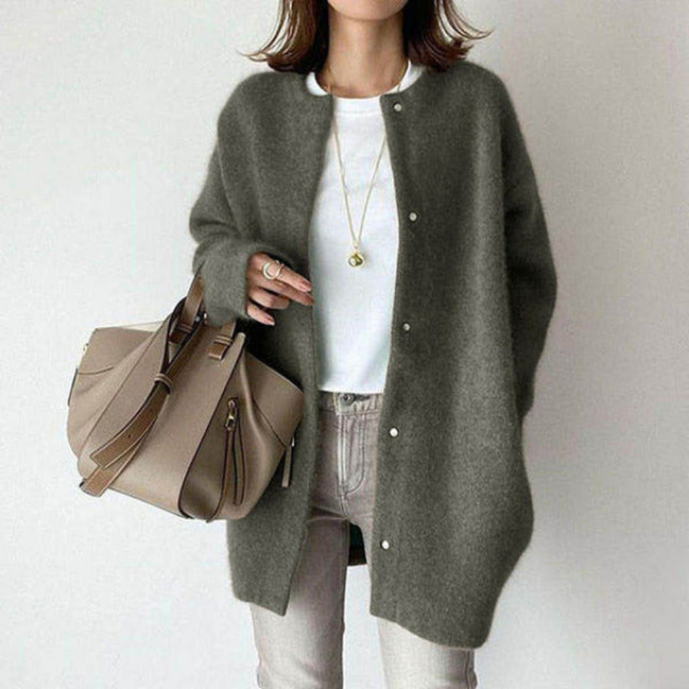 Oversized vest met drukknopen voor dames