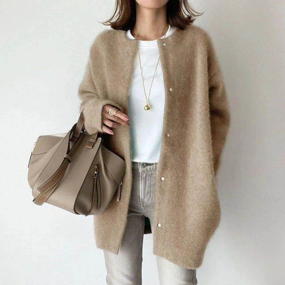 Oversized vest met drukknopen voor dames