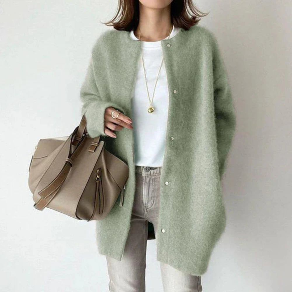 Oversized vest met drukknopen voor dames