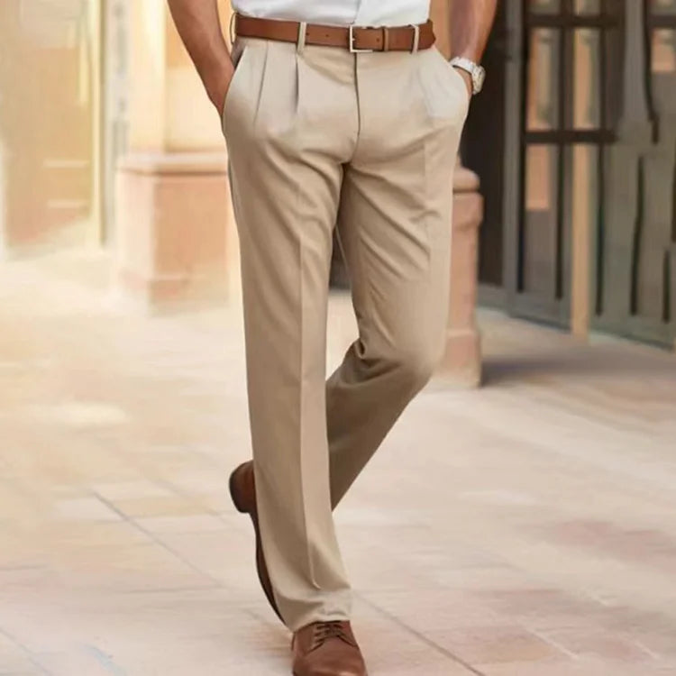 Pantalon met rits en steekzakken voor heren