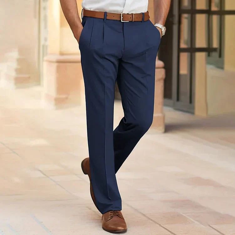 Pantalon met rits en steekzakken voor heren