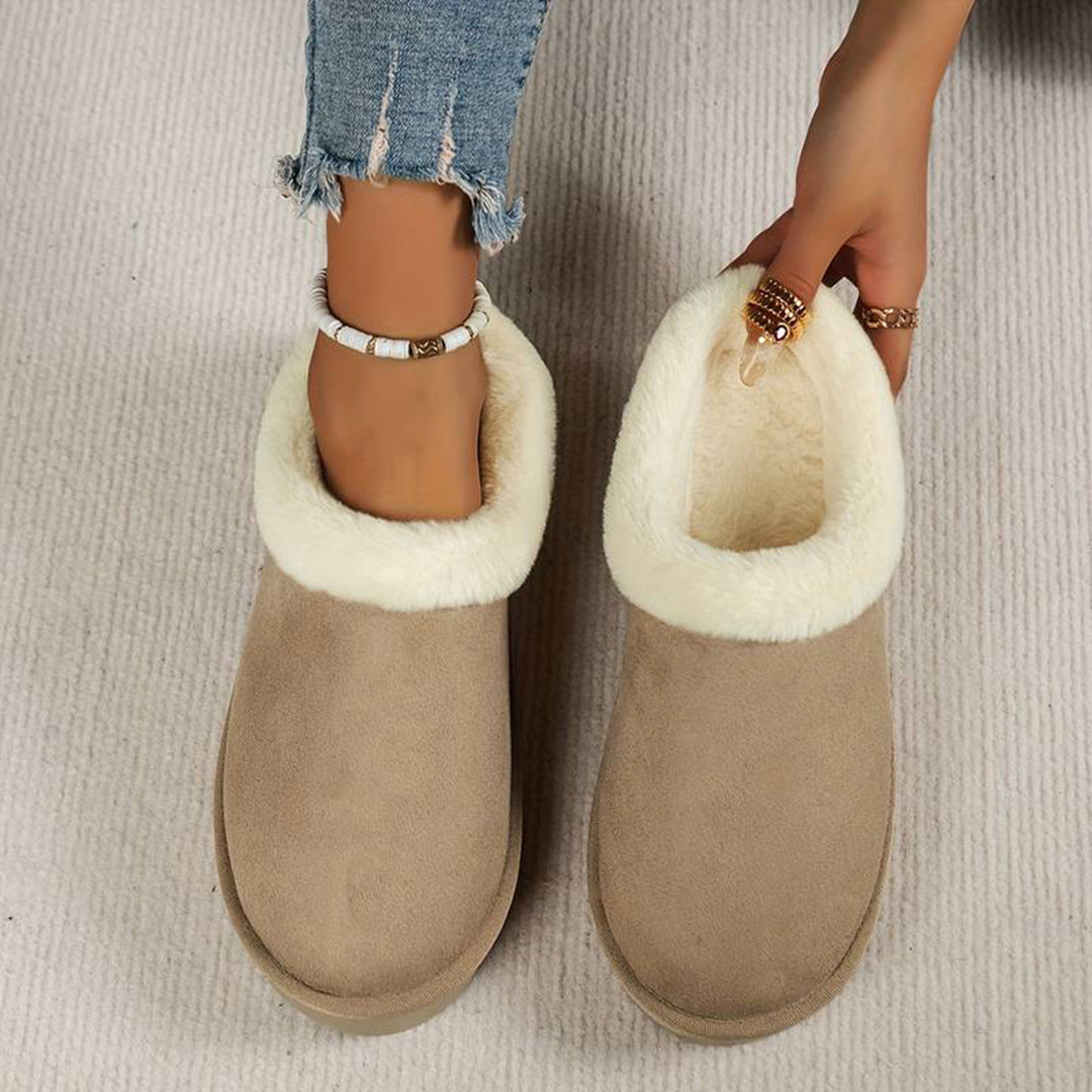 Pantoffels met warme voering en antislipzool voor dames