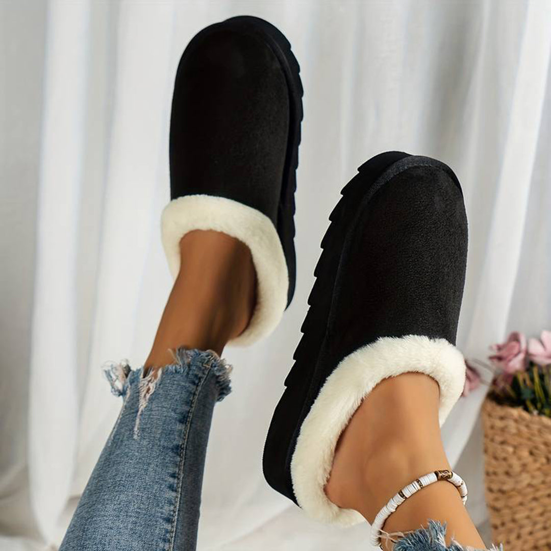 Pantoffels met warme voering en antislipzool voor dames