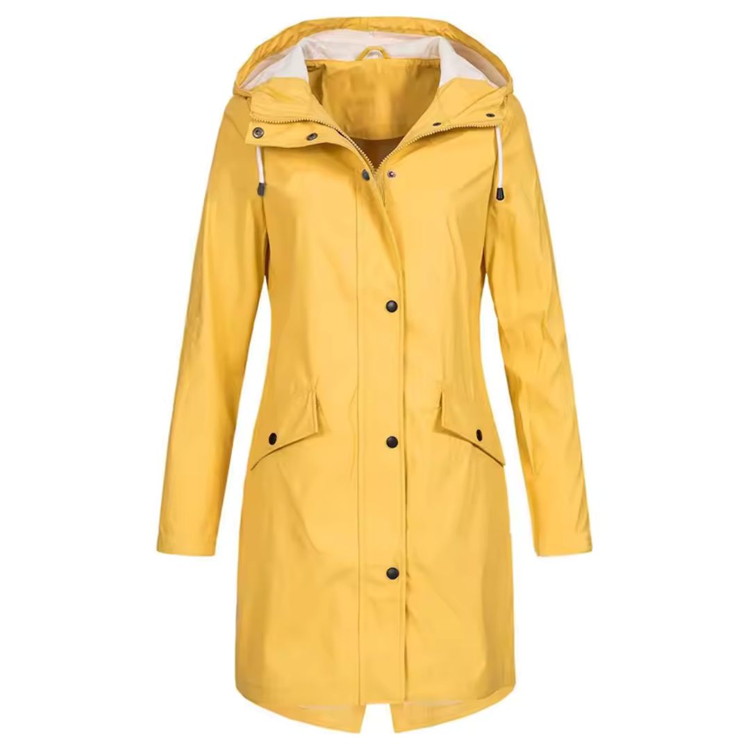 Regenjas met ritssluiting en capuchon voor dames
