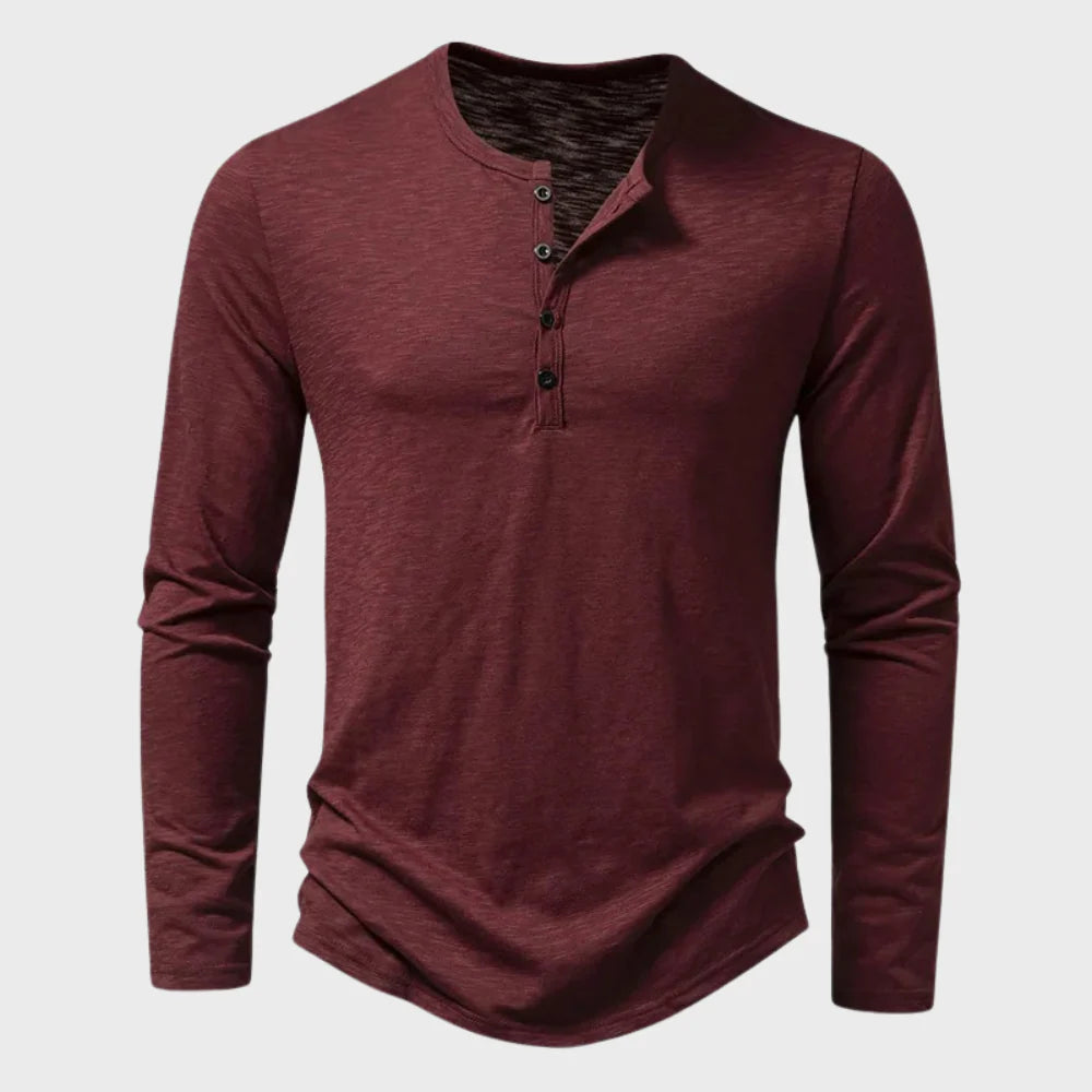 Shirt met lange mouwen en knoopsluiting voor heren