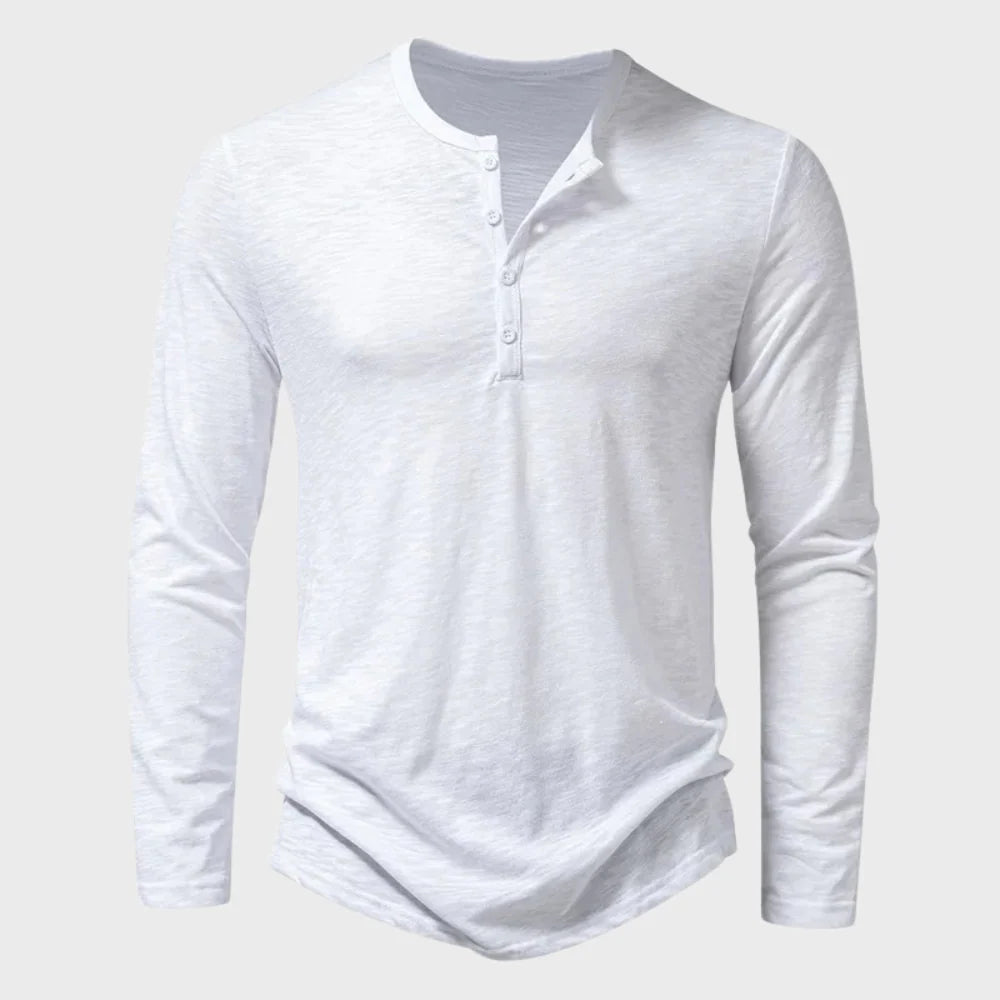 Shirt met lange mouwen en knoopsluiting voor heren