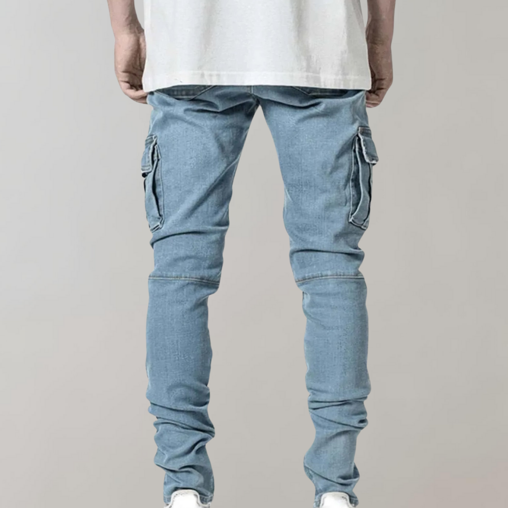 Skinny Fit Cargo Broek Heren met Meerdere Zakken