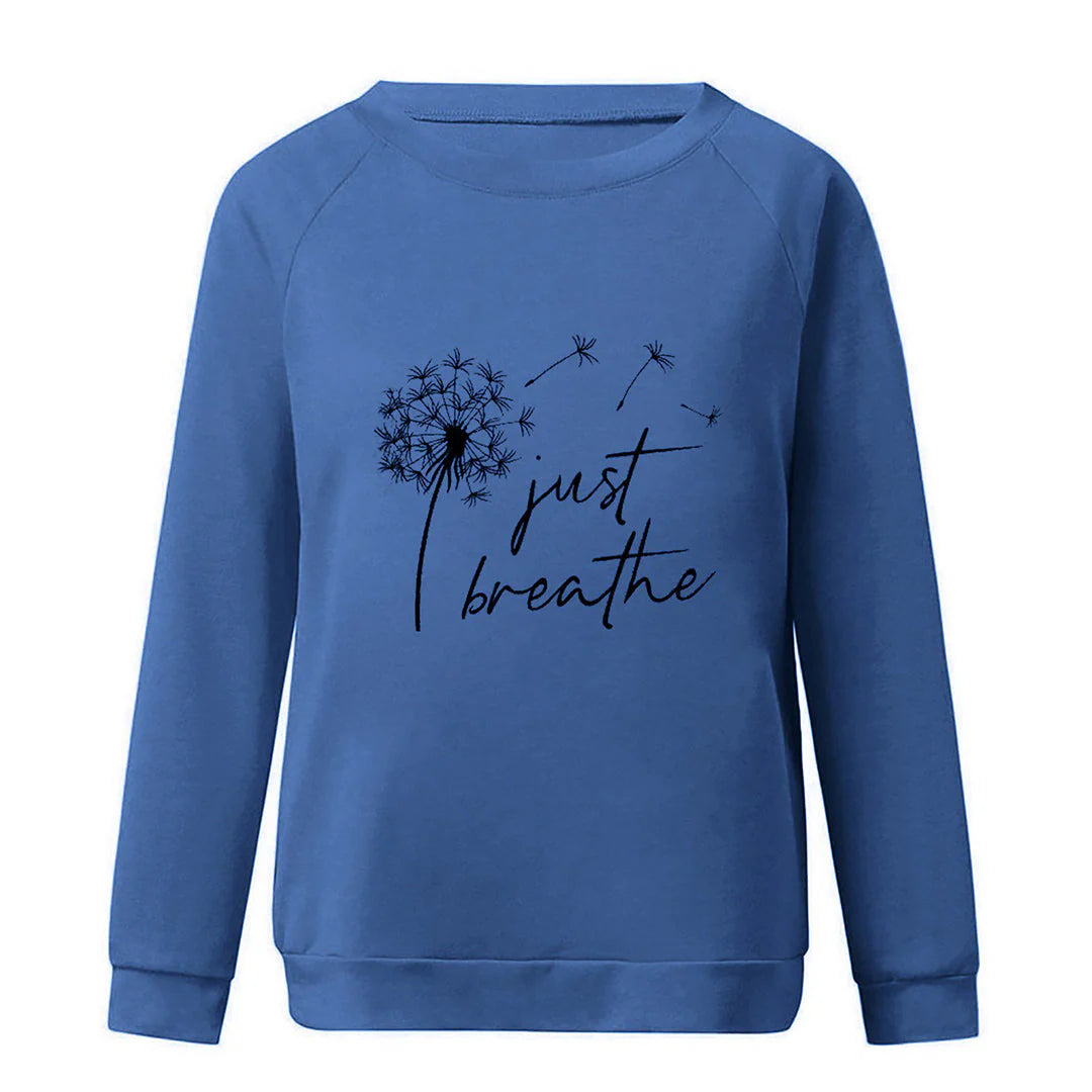 Sweatshirt met print en ronde hals voor dames
