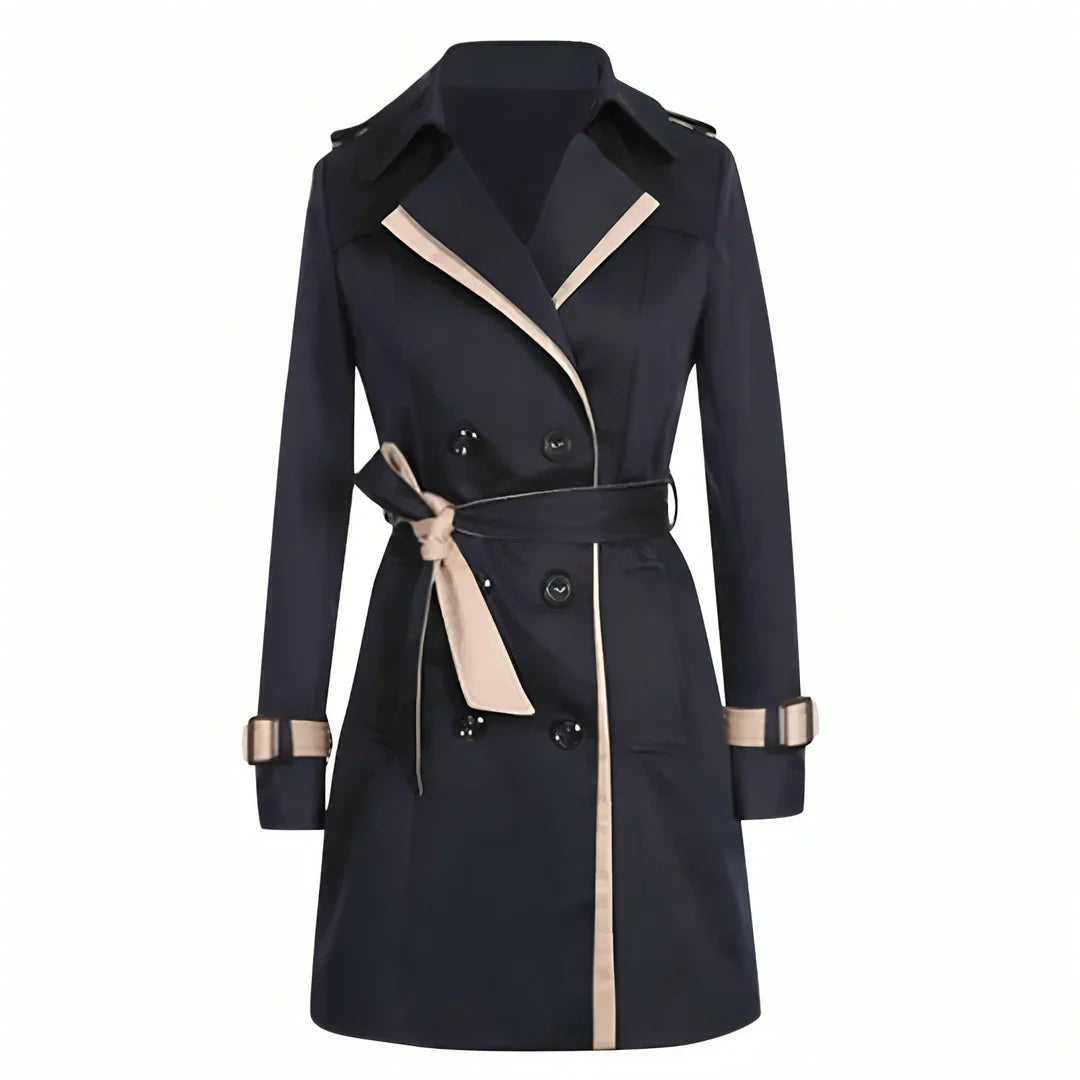 Trenchcoat voor Dames met Ceintuur en Dubbele Knopenrij
