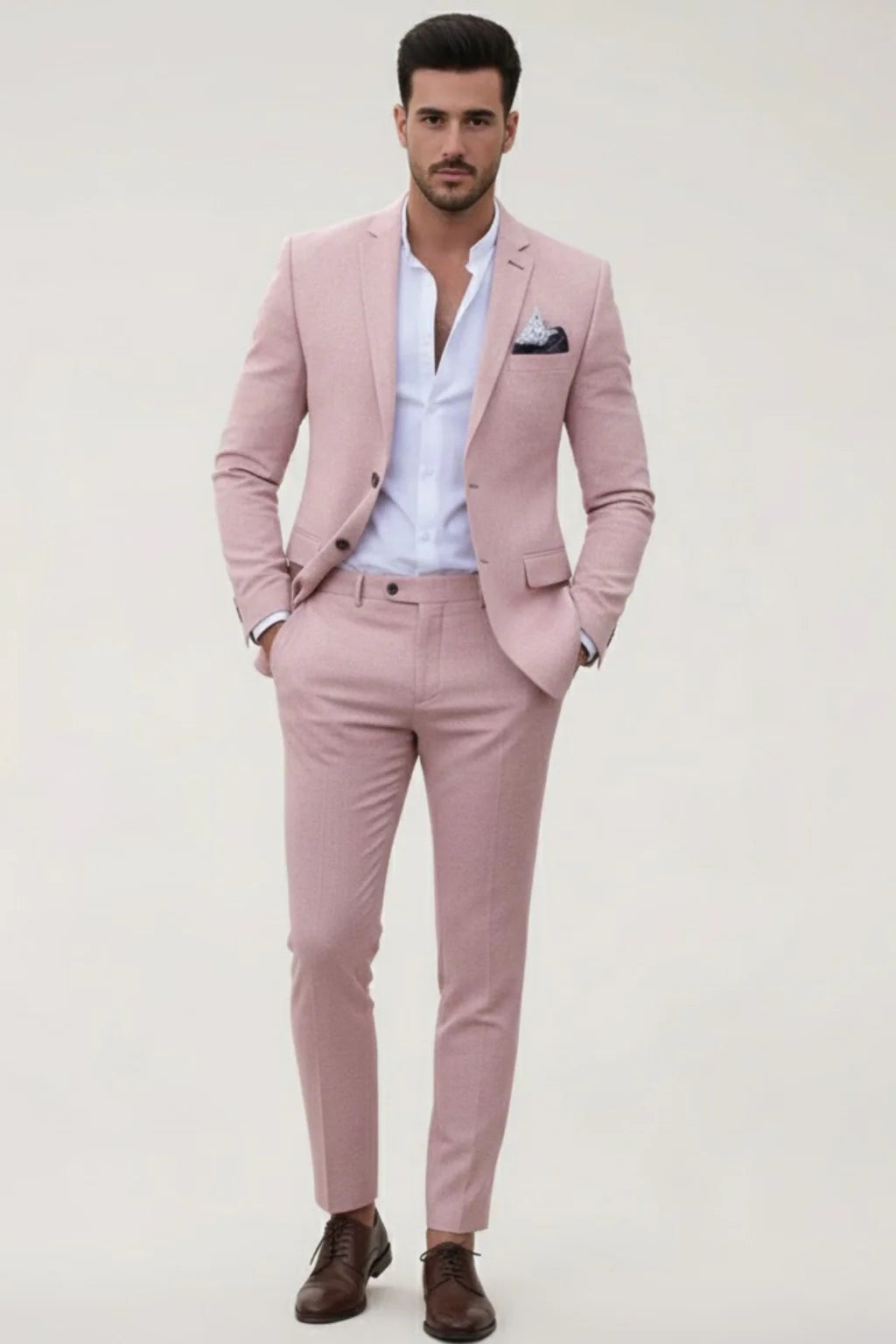 Tweedelig Heren Slim Fit Pak met Blazer en Broek