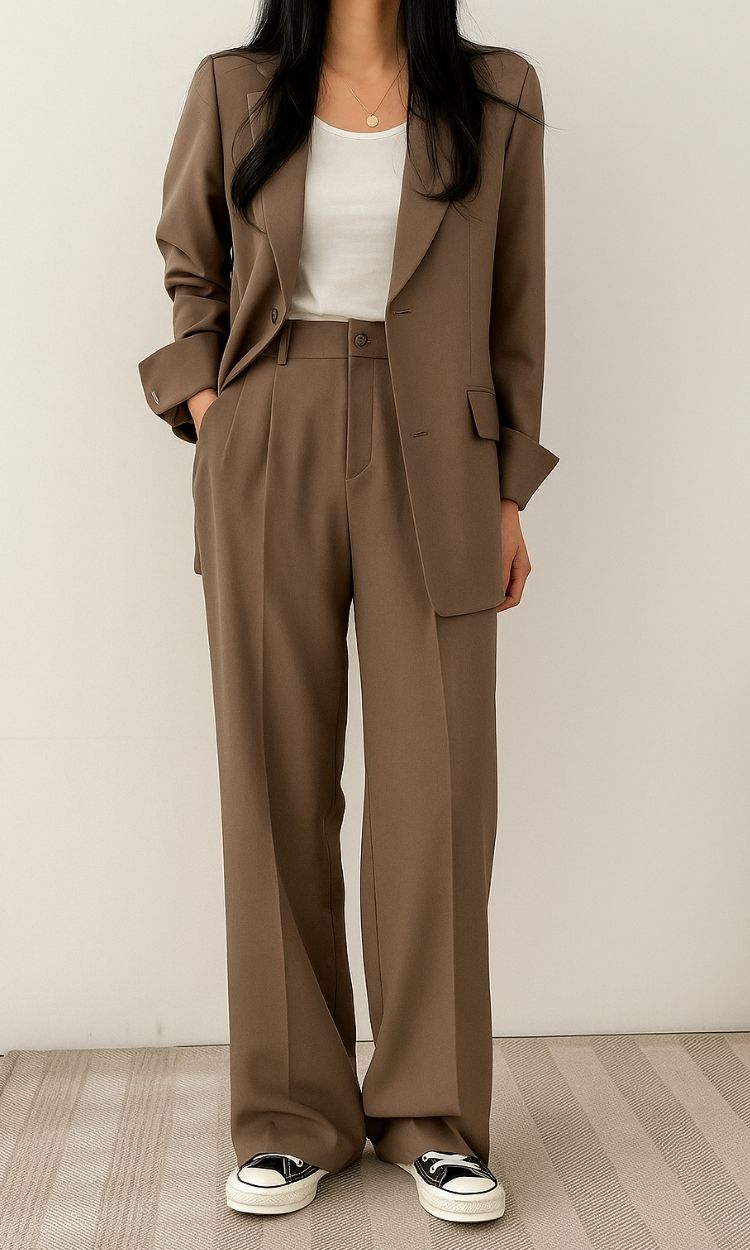 Tweedelige Dames Blazer en Broek Set