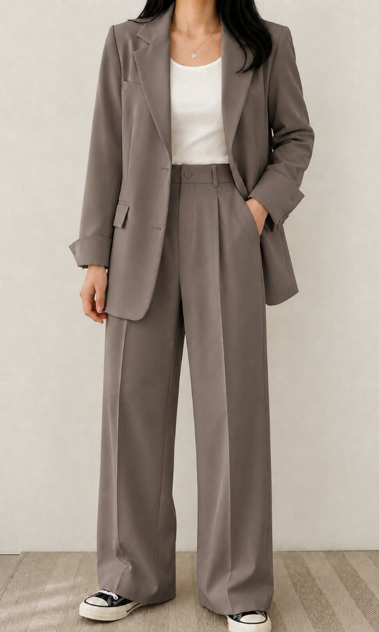 Tweedelige Dames Blazer en Broek Set