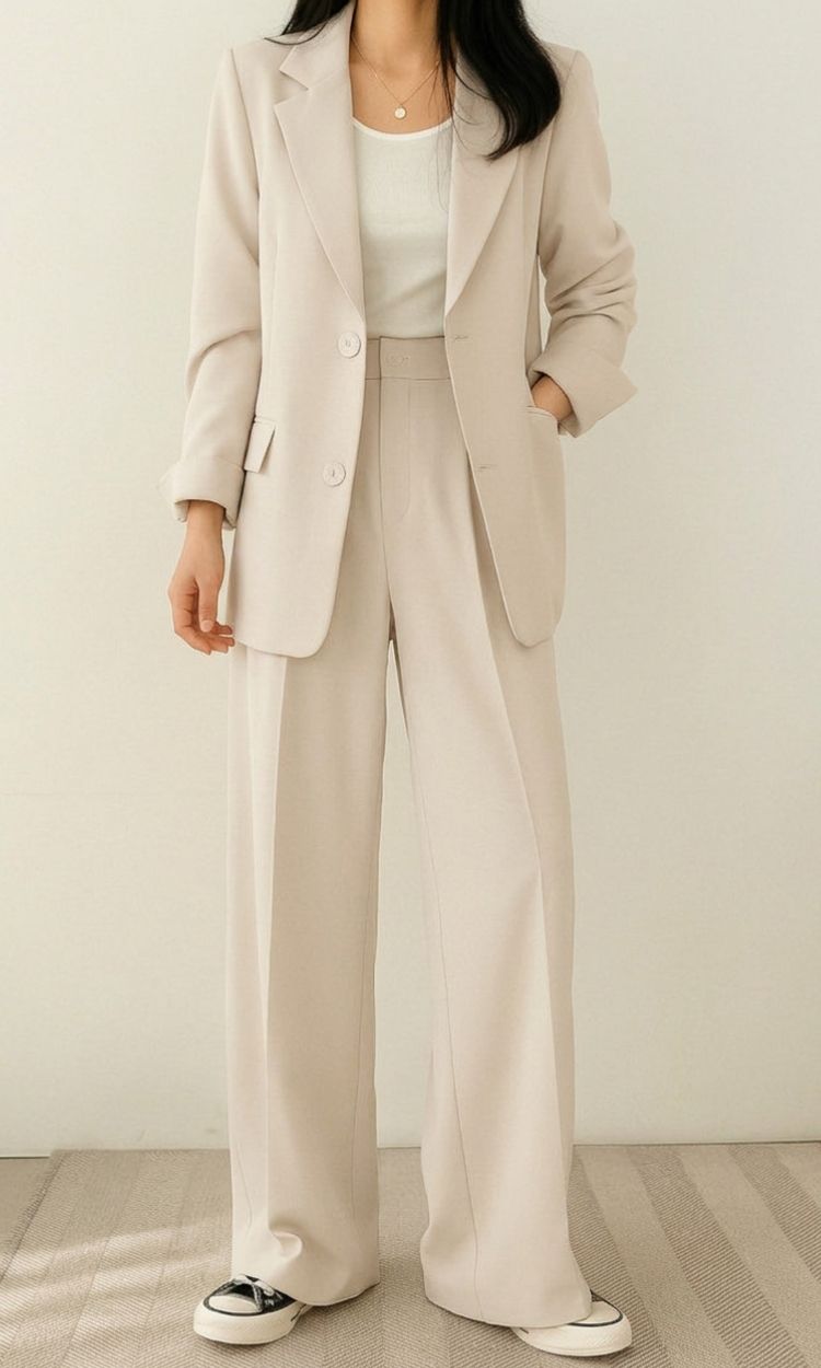 Tweedelige Dames Blazer en Broek Set