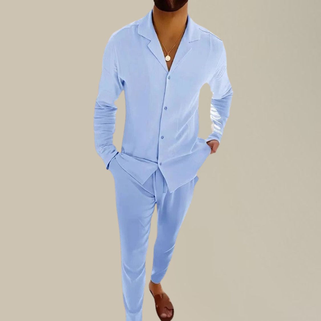 Tweedelige Heren Zomerset met Overhemd en Broek