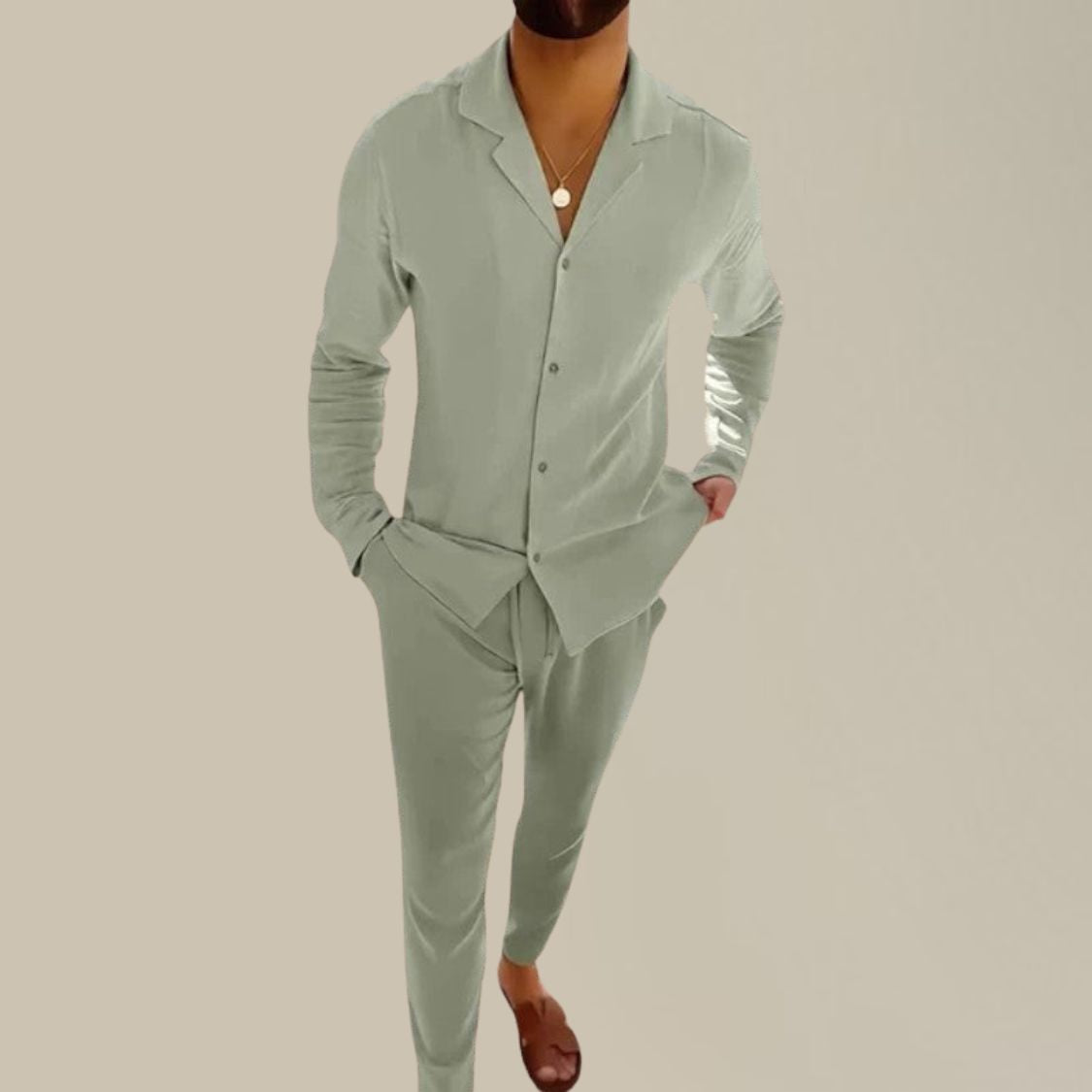 Tweedelige Heren Zomerset met Overhemd en Broek