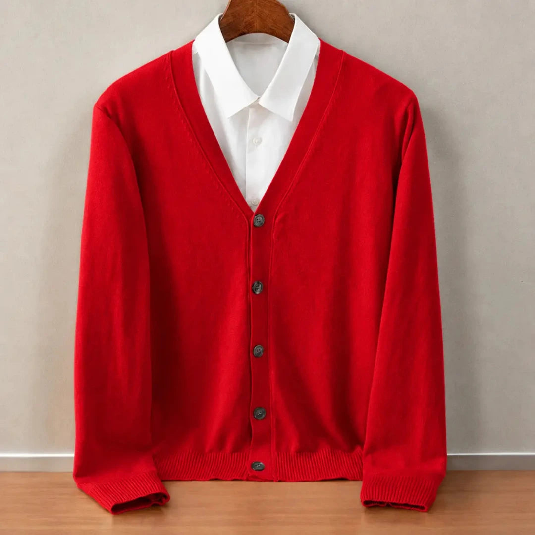Vest Heren met V-hals en Knoopsluiting