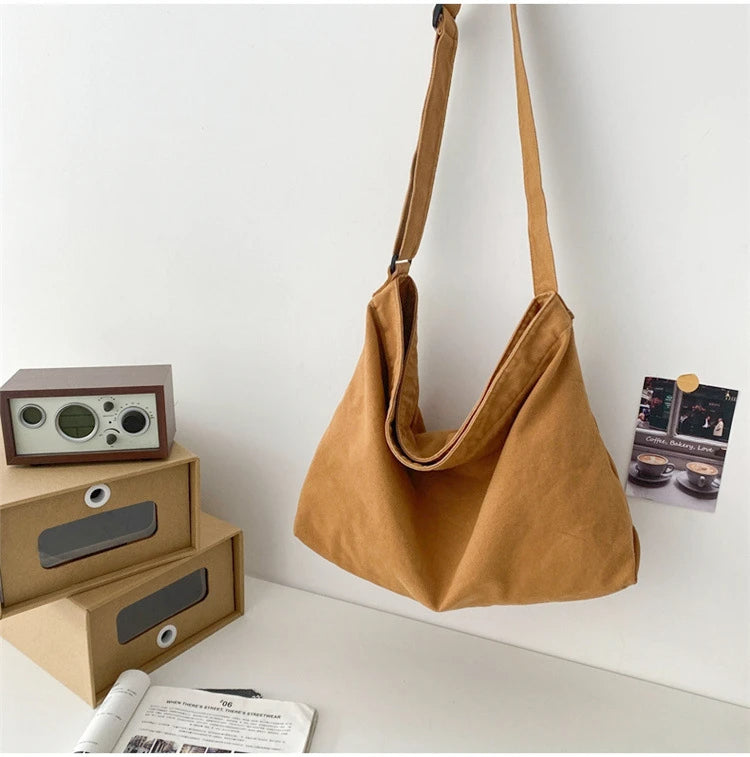 Tara Schoudertas – Grote Canvas Tas met Verstelbare Riem