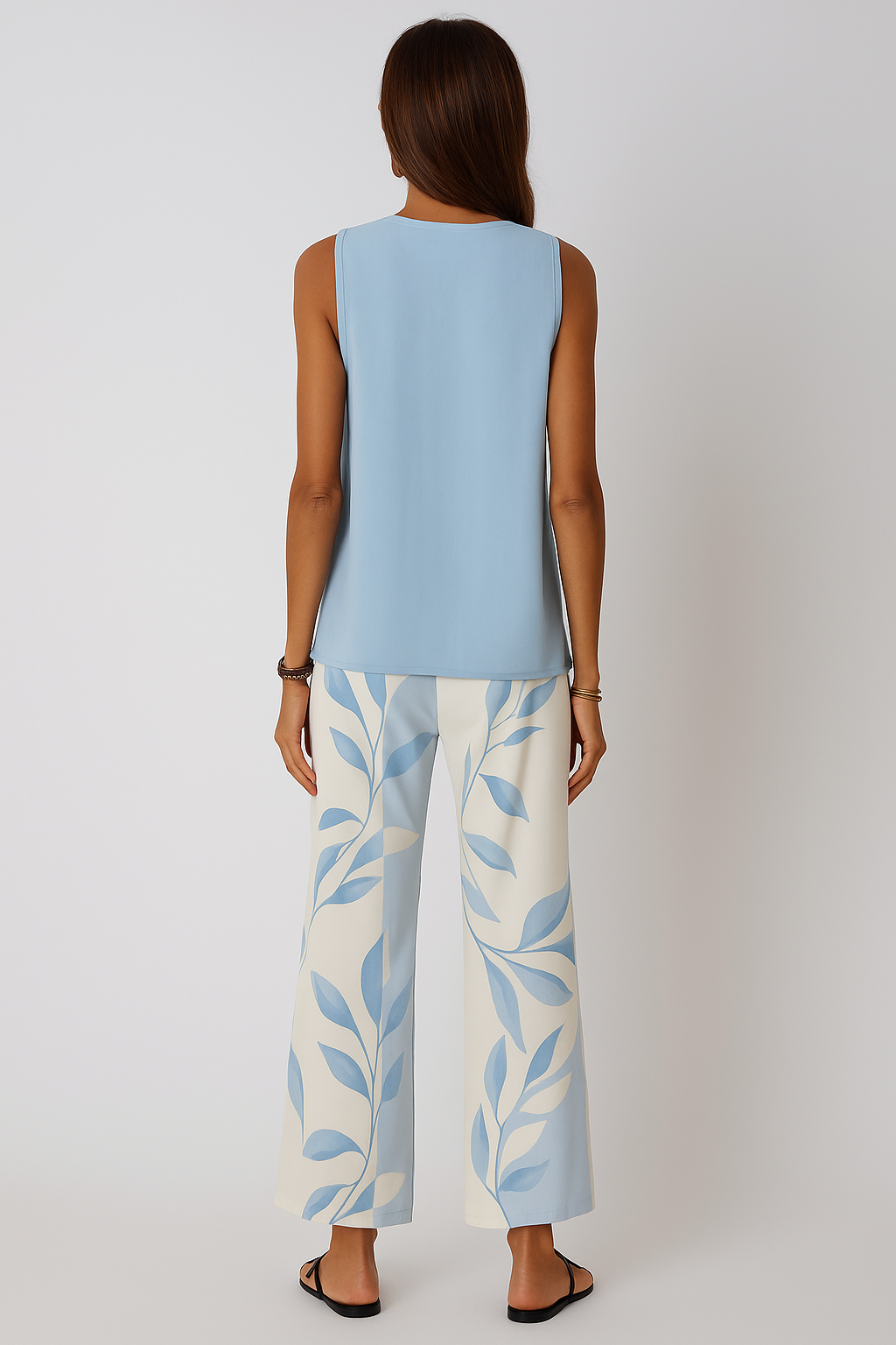Luchtige 2-delige zomerset dames met wijde broek & top