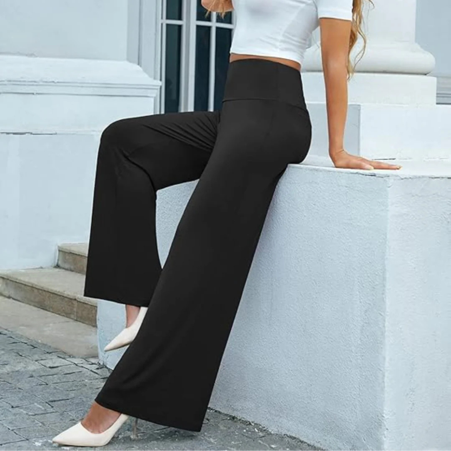 Elara Broek met Hoge Taille – Comfort & Elegantie