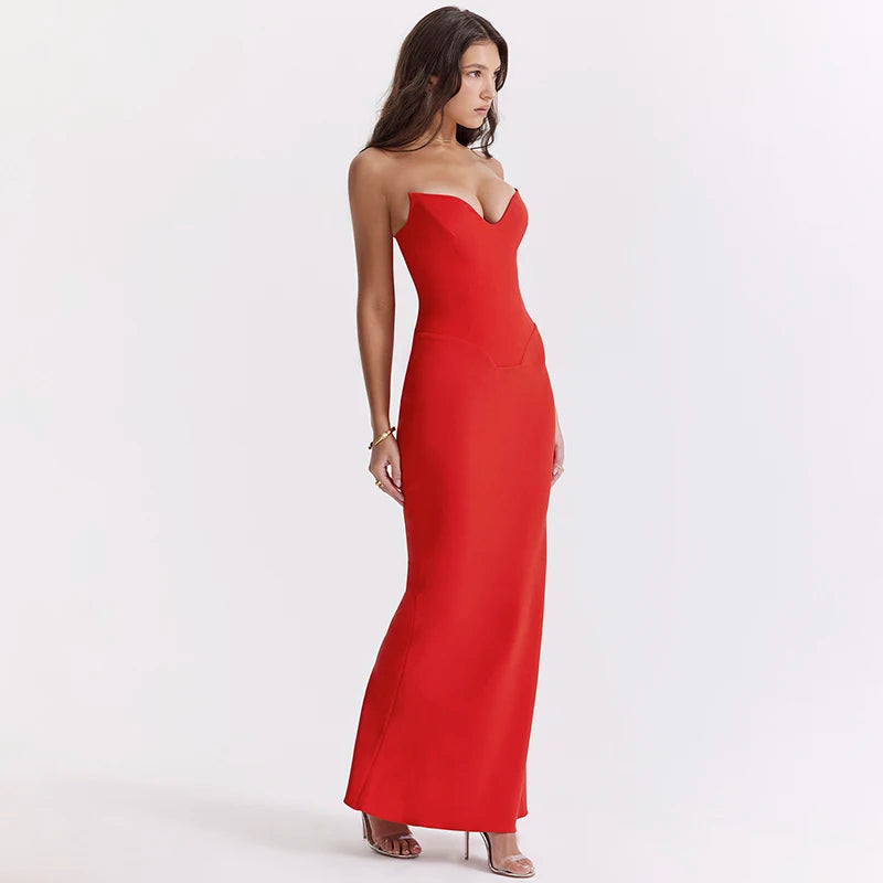 Scarlett Bodycon Jurk – Strapless maxi jurk met aansluitende pasvorm