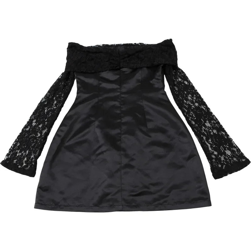 Elvira Off-Shoulder – Kanten Jurk voor Feestelijke Gelegenheden